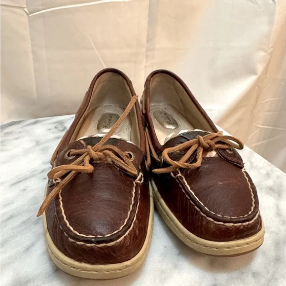 Sperry Angelfish Varsity Boat Shoe, Dark Brown - Picture 6 of 9